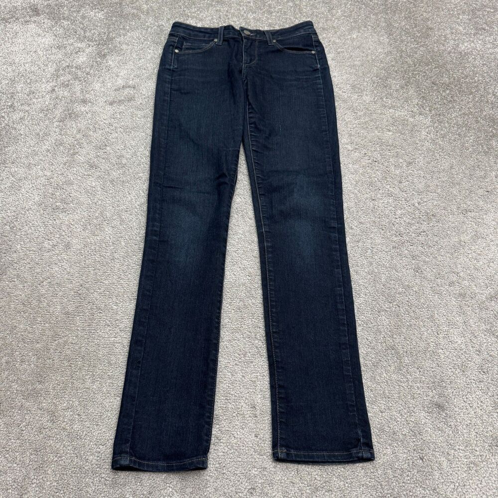 Paige Skyline Skinny Denim Jeans Women 25 Twilight Dark Wash Mid Rise Stretch